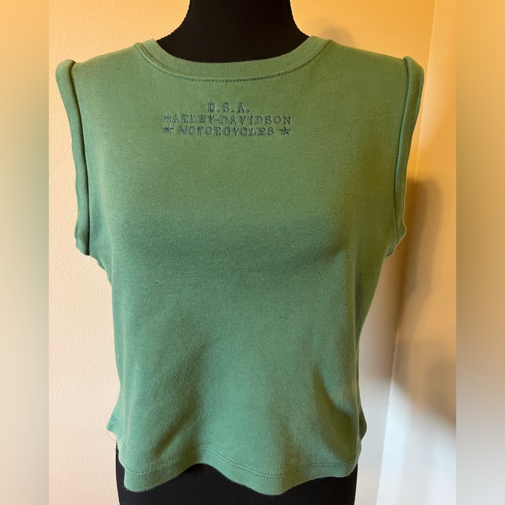 Ladies Harley Davidson Cap Sleeve Crop T-Shirt